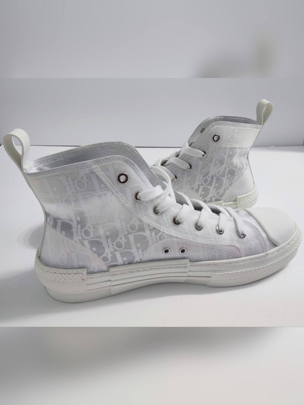Dior Italian Made Men's High-Top Sneakers. Size 46 EU. 12.5-13 US. Pre-owned. - Picture 5 of 10
